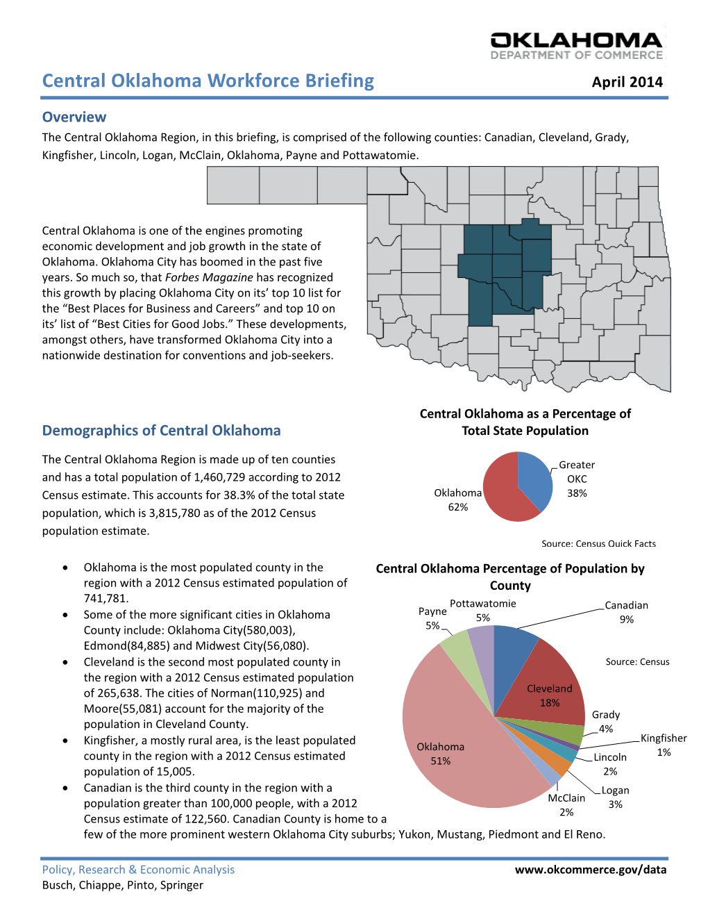 Central Oklahoma Workforce Briefing April 2014