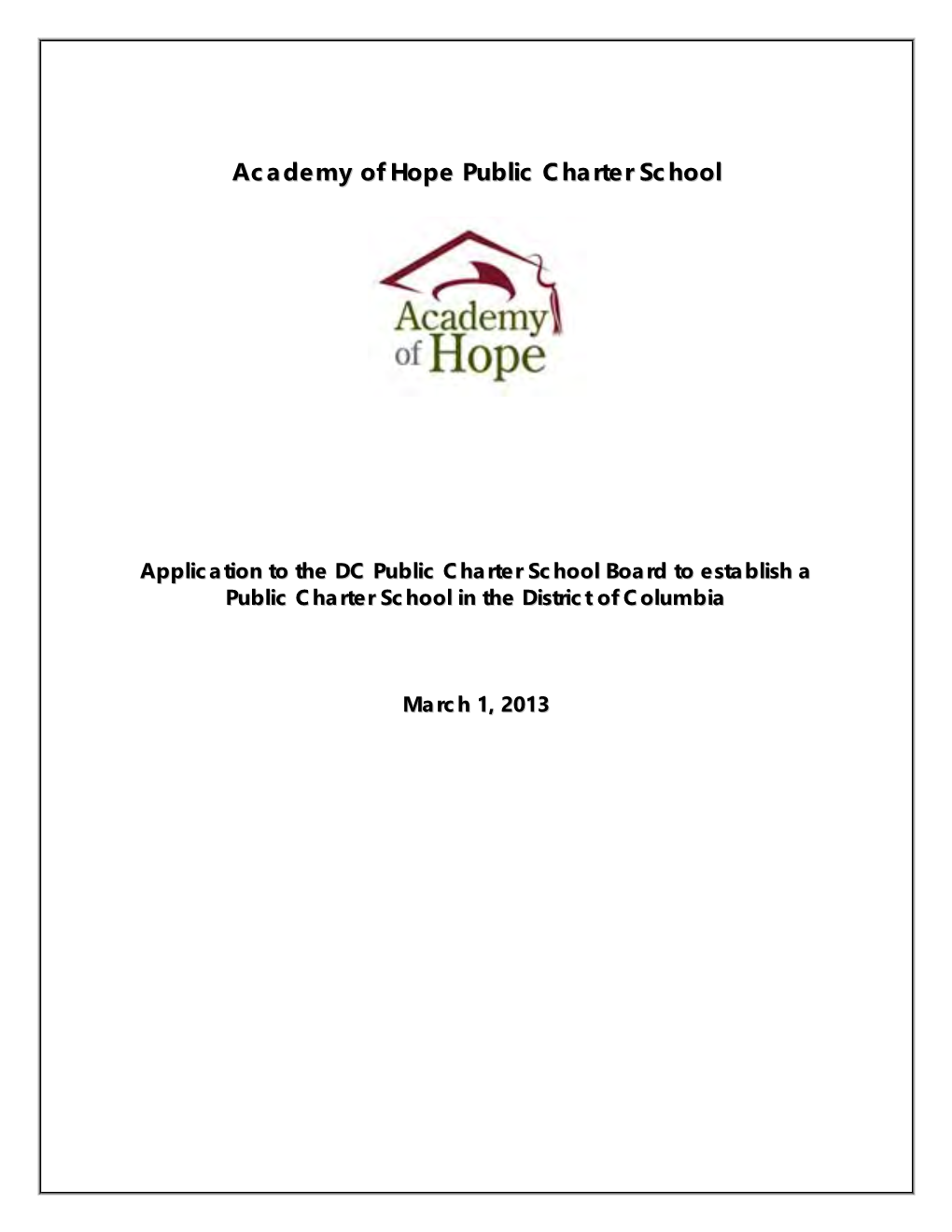 Academy of Hope Public Charter School