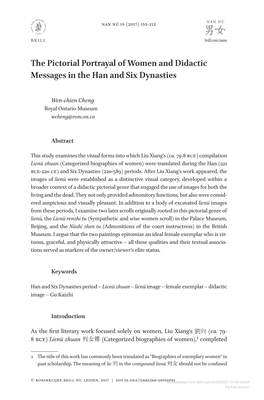 The Pictorial Portrayal of Women and Didactic Messages in the Han And