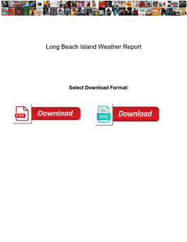Long Beach Island Weather Report
