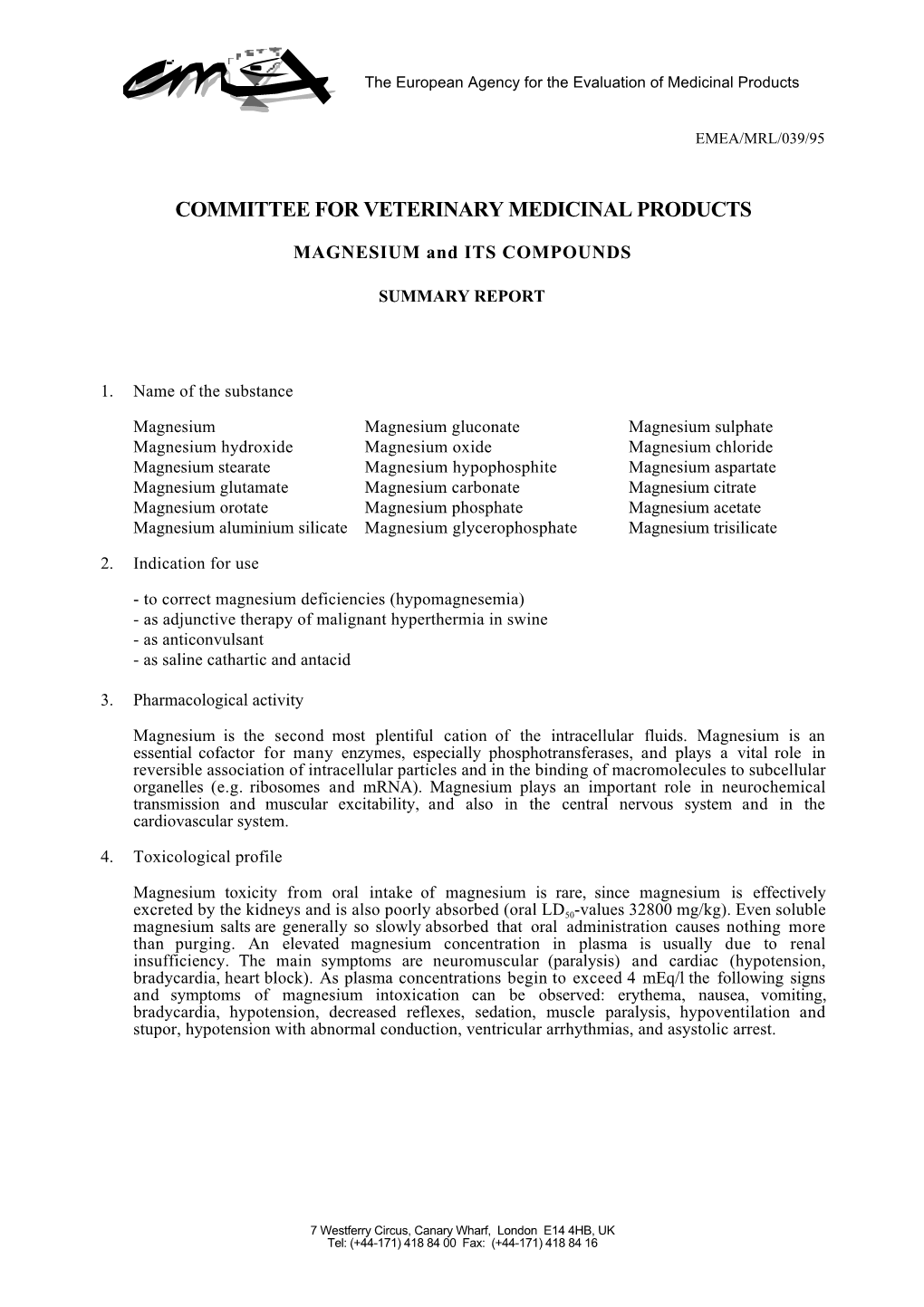 Committee for Veterinary Medicinal Products