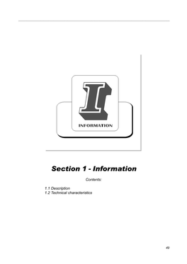 Section 1 - Information