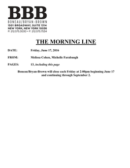 The Morning Line