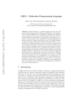 CRN++: Molecular Programming Language