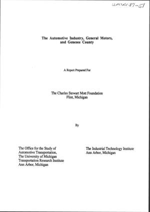 The Automotive Industry, General Motors, and Genesee County The