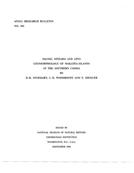 Atoll Research Bulletin No. 341 Mauke, Mitiaro and Atiu