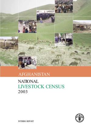 Afghanistan National Livestock Census 2003