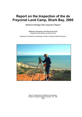 Report on the Inspection of the De Freycinet Land Camp, Shark Bay, 2005
