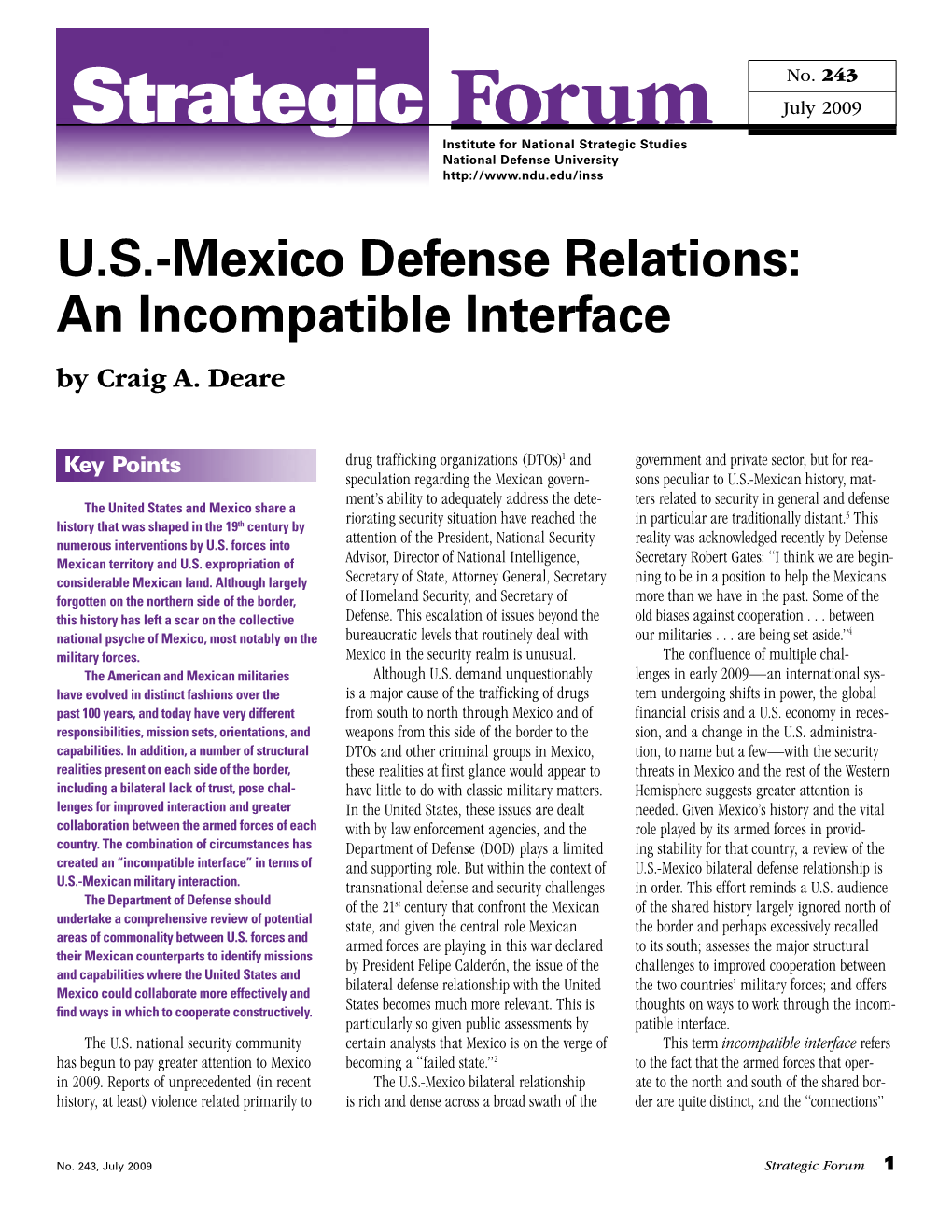 US-Mexico Defense Relations