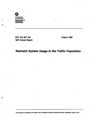 Restraint System Usage in the Traffic Population