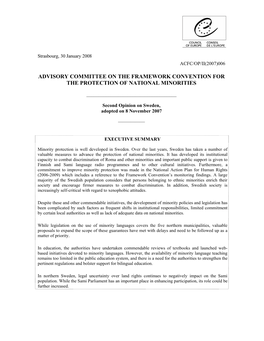 Advisory Committee on the Framework Convention for the Protection of National Minorities