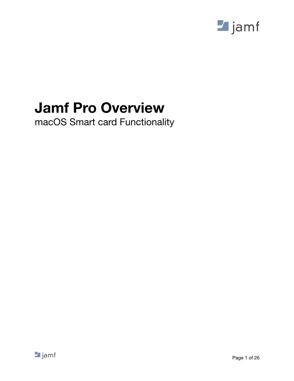 Jamf Pro Overview—Macos Smart Card Functionality