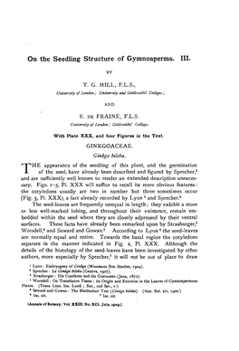 On the Seedling Structure of Gymnosperms. III