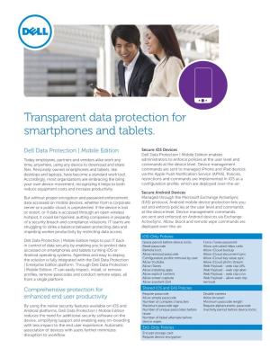 Transparent Data Protection for Smartphones and Tablets