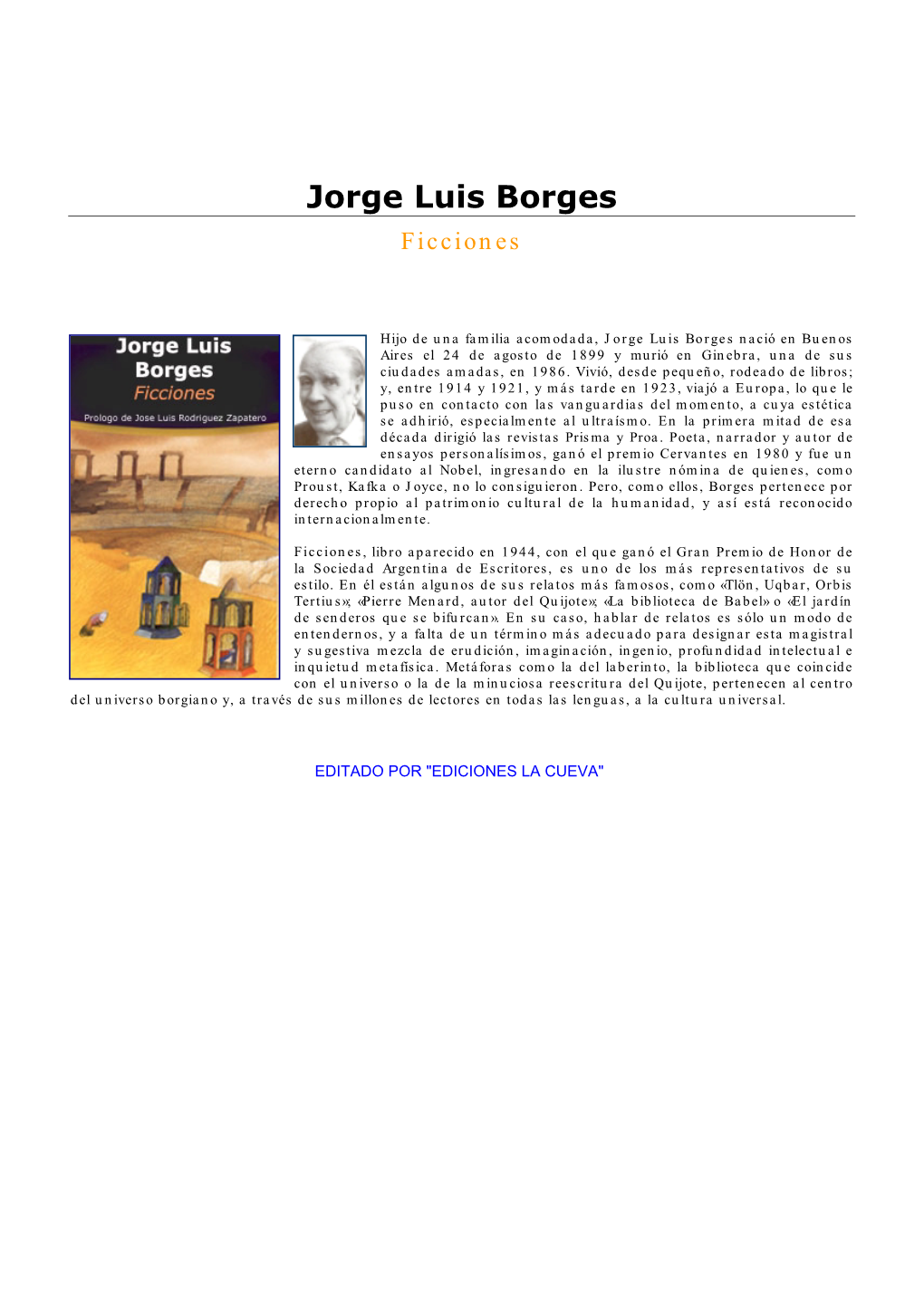 Jorge Luis Borges Ficciones