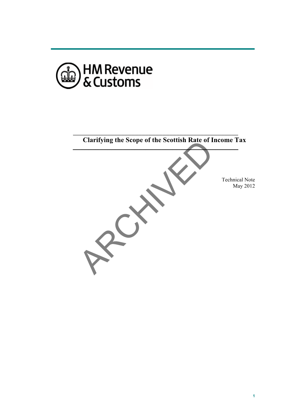 Clarifying the Scope of the Scottish Rate of Income Tax ______