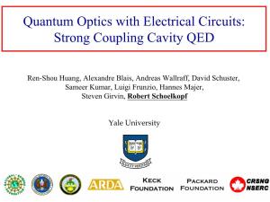 Quantum Optics with Electrical Circuits: Strong Coupling Cavity QED