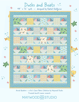 Ducks and Boats 54˝ X 72˝ Quilt — Designed by Rachel Shelburne