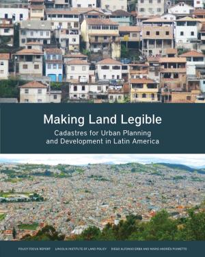 Making Land Legible: Cadastres for Urban Planning and Development