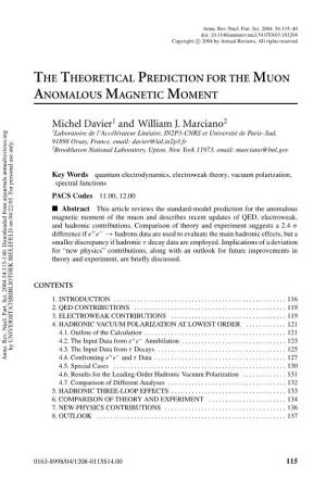 The Theoretical Prediction for the Muon Anomalous Magnetic Moment
