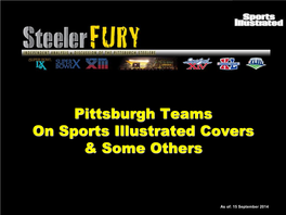 Pittsburgh Teams on Sports Illustrated Covers & Some Others