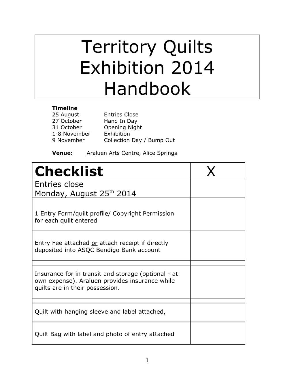 TQ 14 Information and Forms