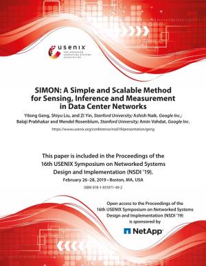 SIMON: a Simple and Scalable Method for Sensing, Inference And