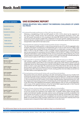 UAE Economic Report 2015.Indd
