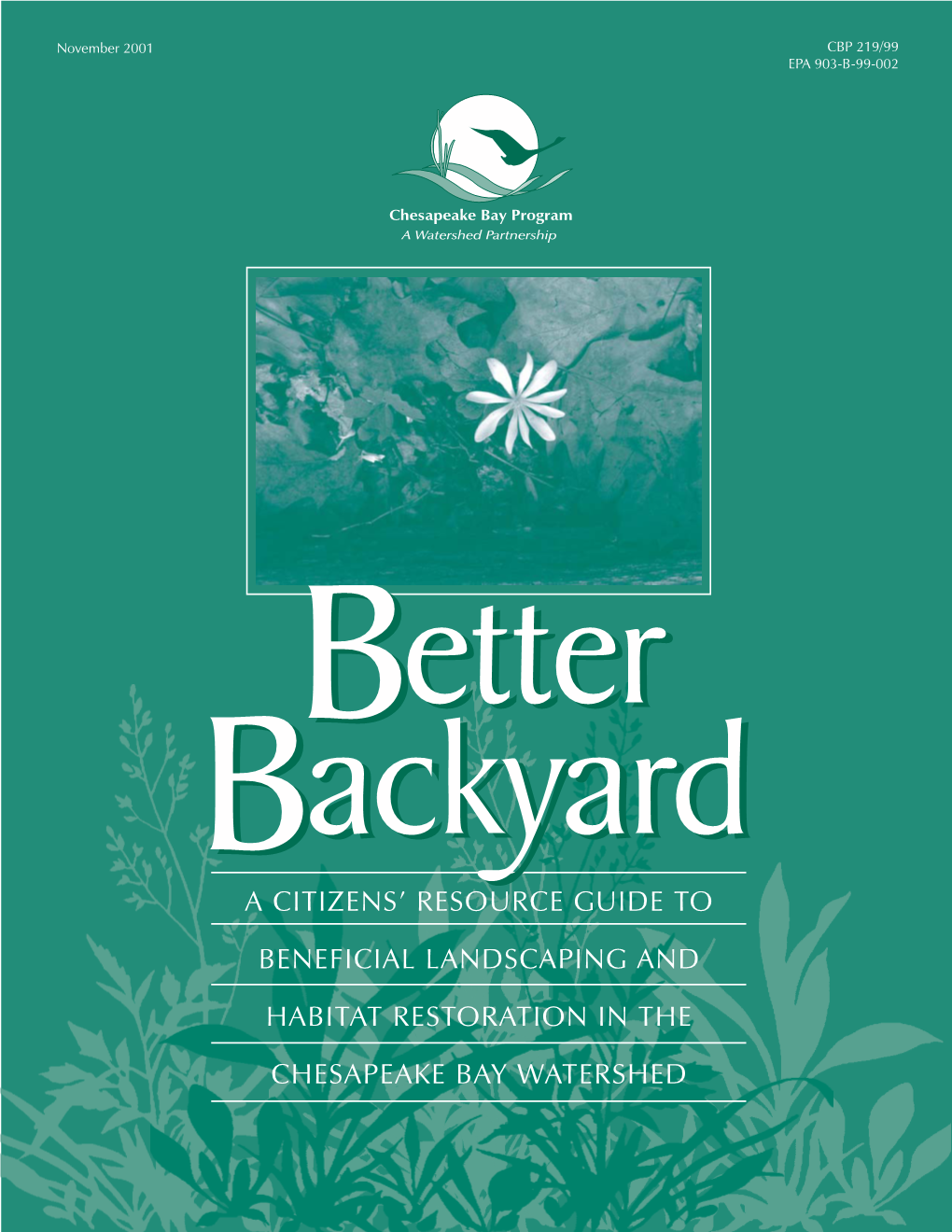BETTER BACKYARD a Citizens’ Resource Guide to Beneficial Landscaping and Habitat Restoration in the Chesapeake Bay Watershed