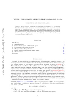 Proper Pushforwards on Finite Dimensional Adic Spaces