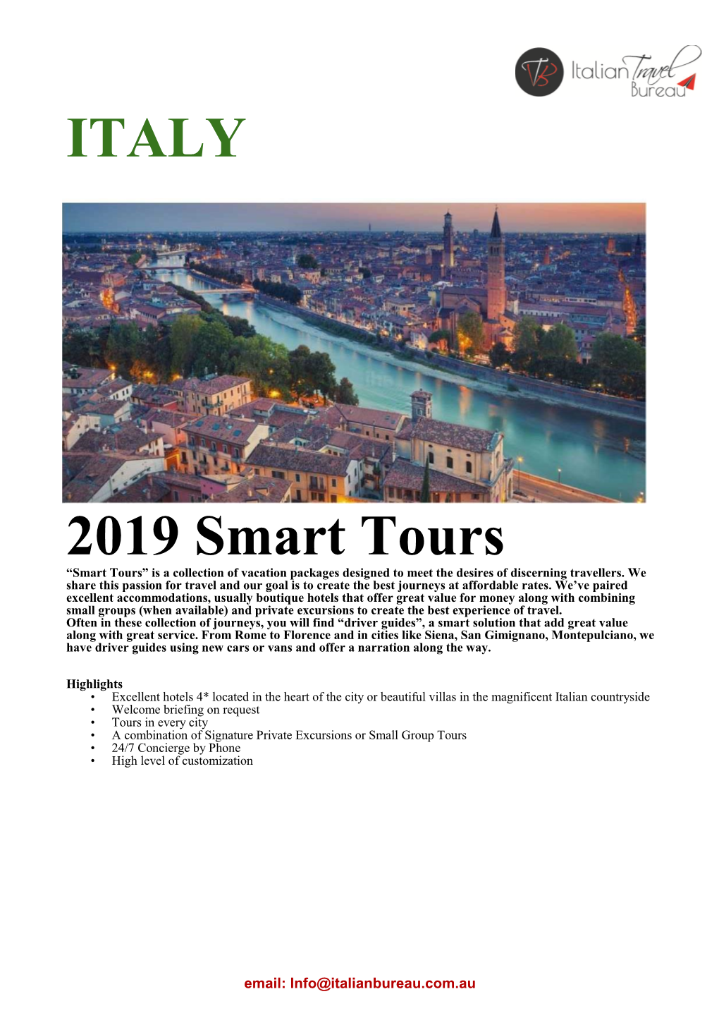 ITALY 2019 Smart Tours