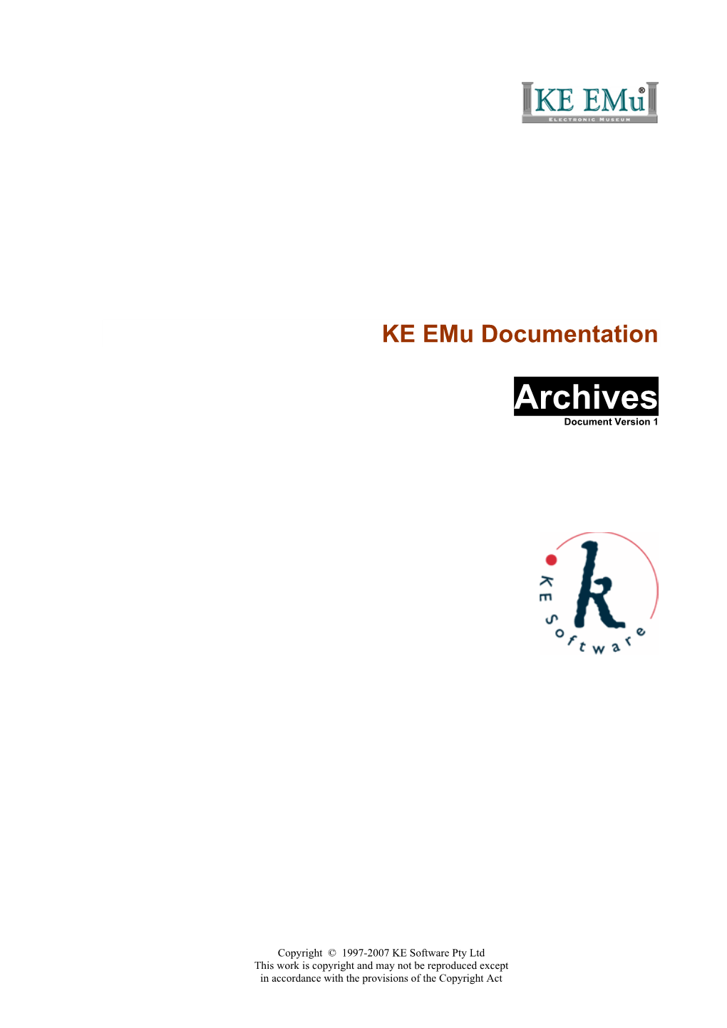 Archives Document Version 1
