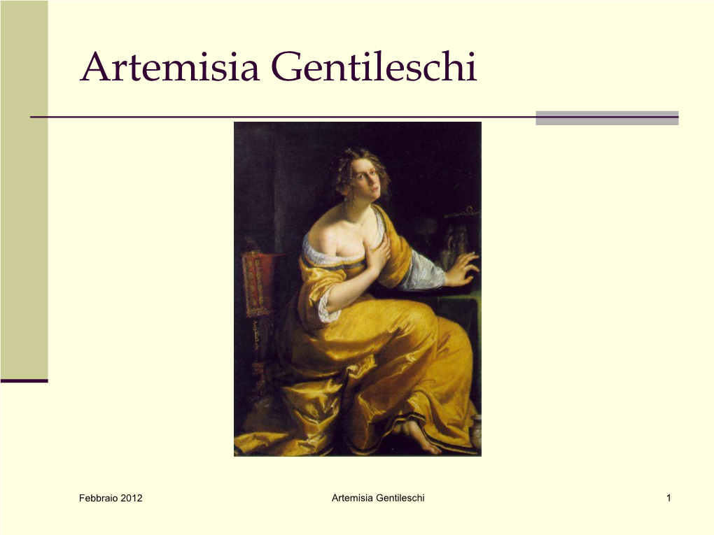 Artemisia Gentileschi