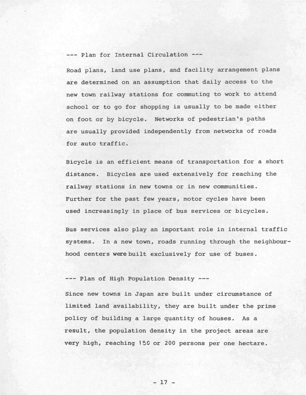 Plan for Internal Circulation Road Plans, Land Use Plans, and Facility Arrangement Plans Are Determined on an Assumption That Da