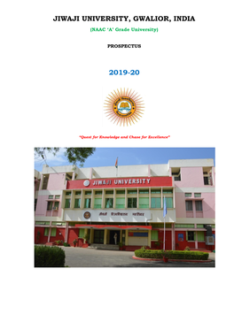 Jiwaji University, Gwalior, India 2019-20