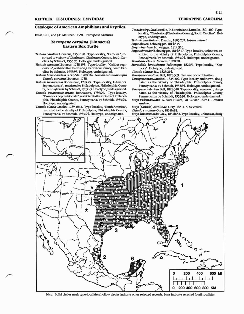 TERRAPENE CAROLINA Catalogue of American Amphibians and Repti1es
