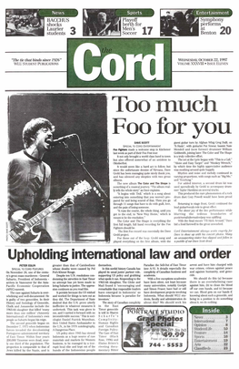 The Cord Weekly (October 22, 1997)
