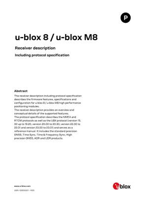 U-Blox 8 / U-Blox M8 Receiver Description - Manual