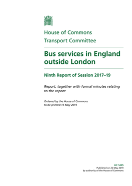 Bus Services in England Outside London
