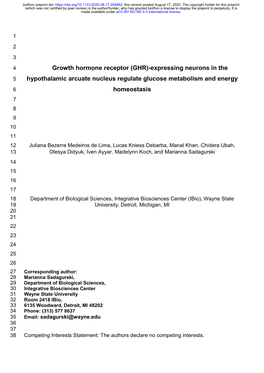 Growth Hormone Receptor