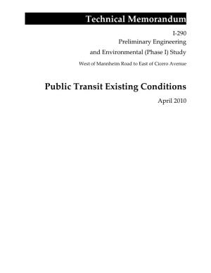 Technical Memorandum Public Transit Existing Conditions