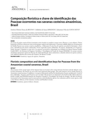 Composição Florística E Chave De Identificação Das Poaceae Ocorrentes Nas Savanas Costeiras Amazônicas, Brasil