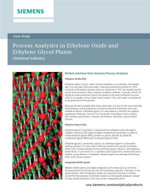 Process Analytics in Ethylene Oxide and Ethylene Glycol Plants Chemical Industry