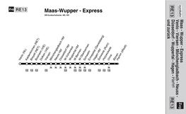 RE13 RE13 Maas-Wupper - Express DB-Kursbuchstrecke: 485, 455 Und Zurück Düsseldorf - Wuppertal Hagen Venlo - Viersen Mönchengladbach Neuss Maas - Wupper Express