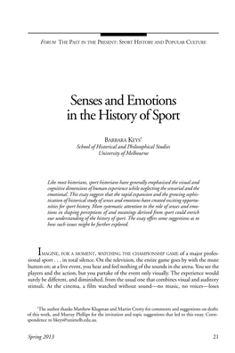 Senses and Emotions in the History of Sport