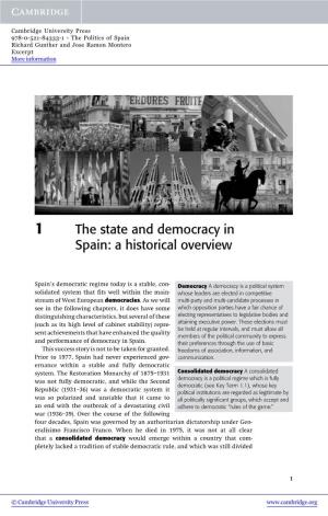 The State and Democracy in Spain: a Historical Overview