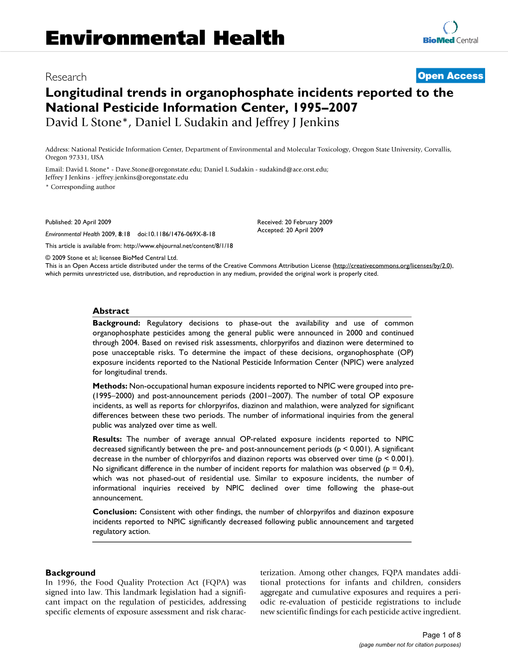 Environmental Health Biomed Central