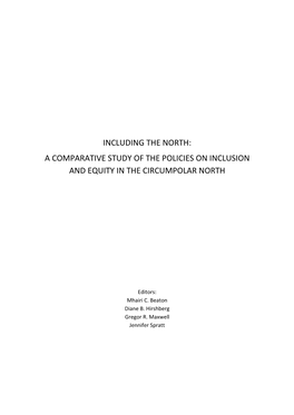 Including the North: a Comparative Study of the Policies on Inclusion and Equity in the Circumpolar North