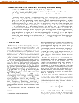 Differentiable but Exact Formulation of Density-Functional Theory