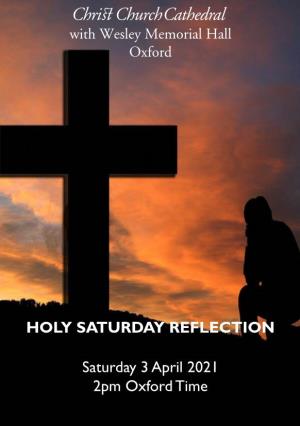 3 April 2021 Holy Saturday Reflection